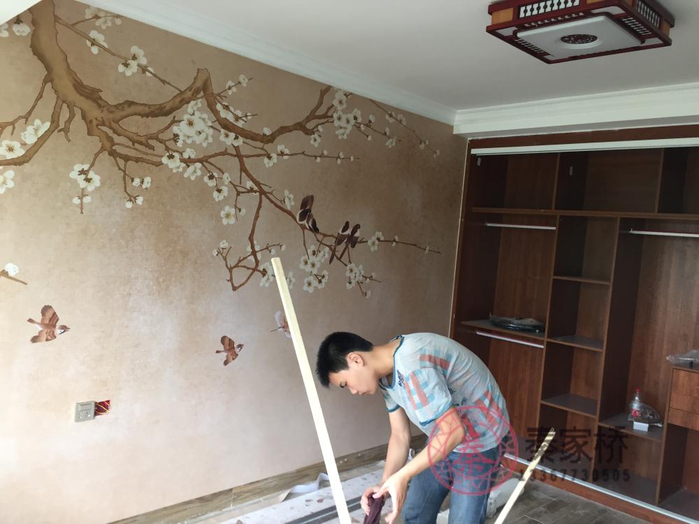 桂林幼儿园墙绘装修-山水酒店墙布