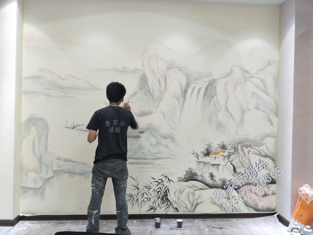 桂林墙绘-亮龙硅藻泥墙绘案例