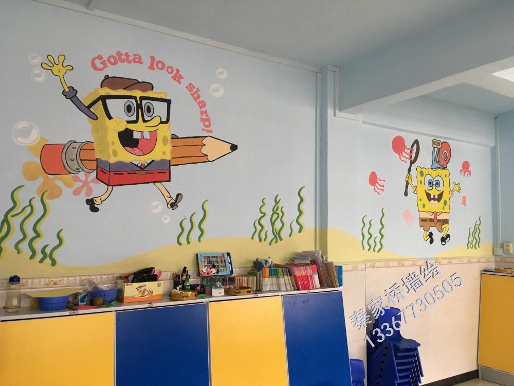 桂林墙绘-双语幼儿园墙绘案例