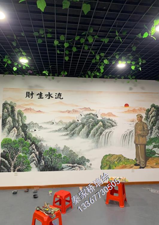 桂林文化墙-餐厅背景墙墙绘